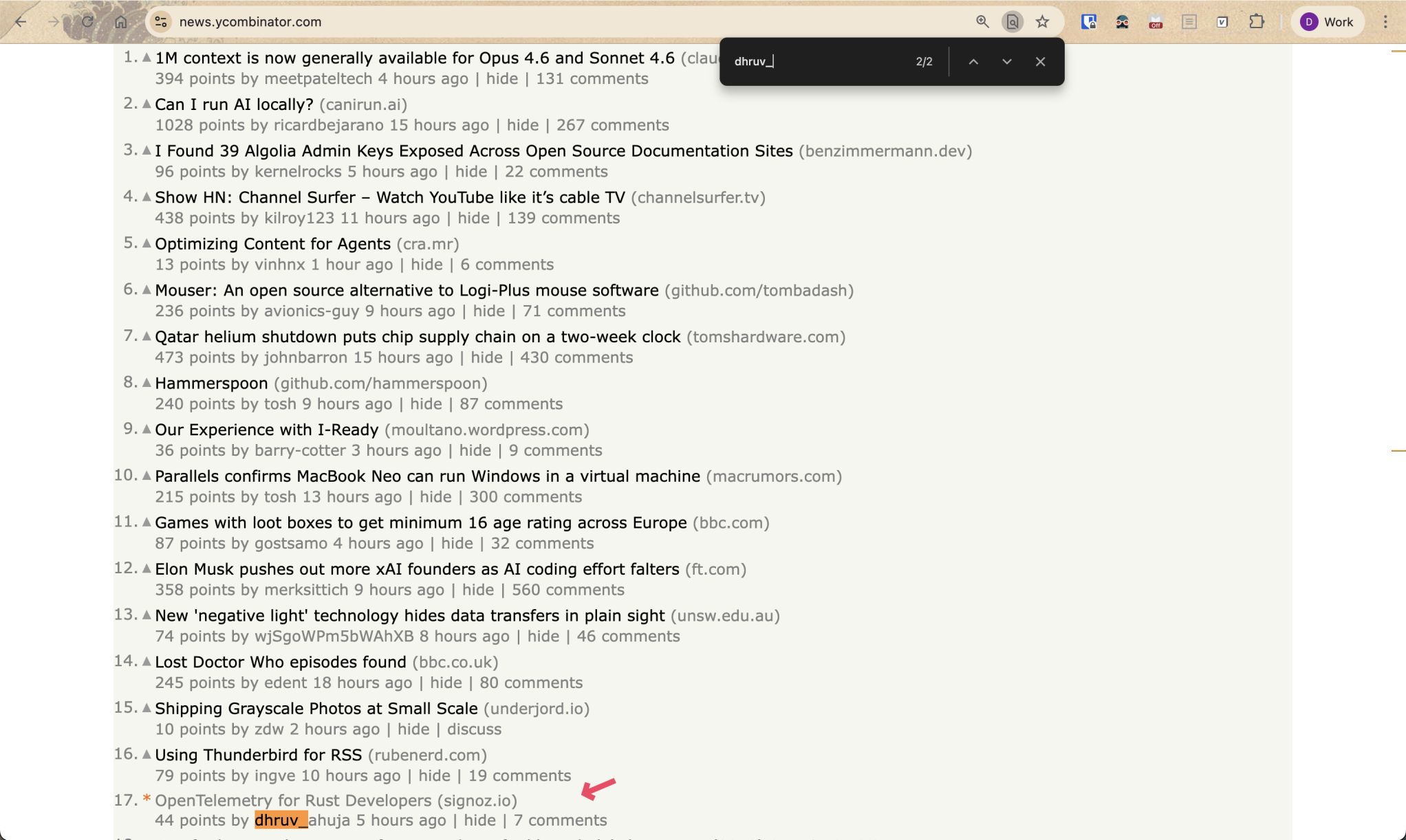 OpenTelemetry for Rust Developers on the Hacker News front page